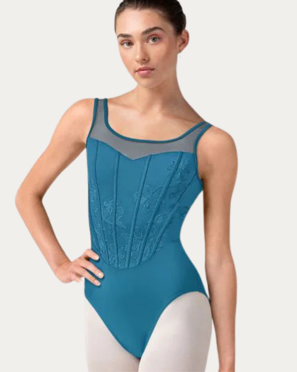 Bloch Cherry Olivia Corset Style Cap Sleeve Leotard main image 1